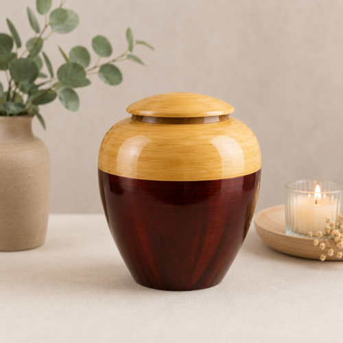 Aurora Wood Urn small