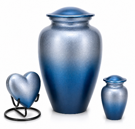 Blue Horizon – Zilverblauwe Urnenset