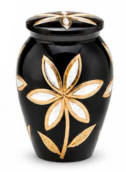Golden Blossom – Zwarte Mini Urn