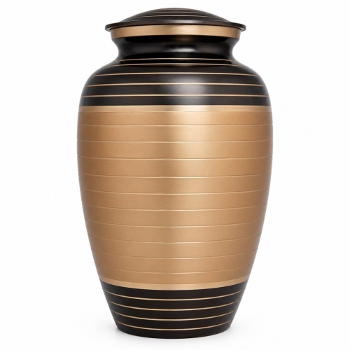 Goud, zwarte urn