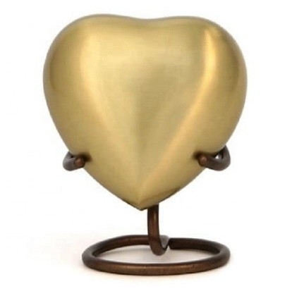 Hartvormige gouden urn 