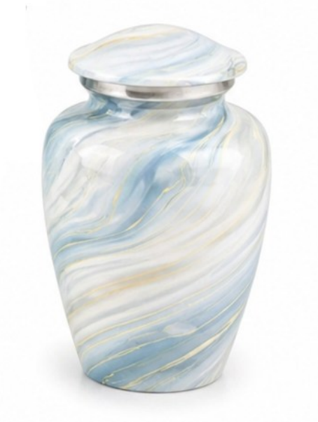 Heavenly Waves – Blauw Marmer Mini Urn