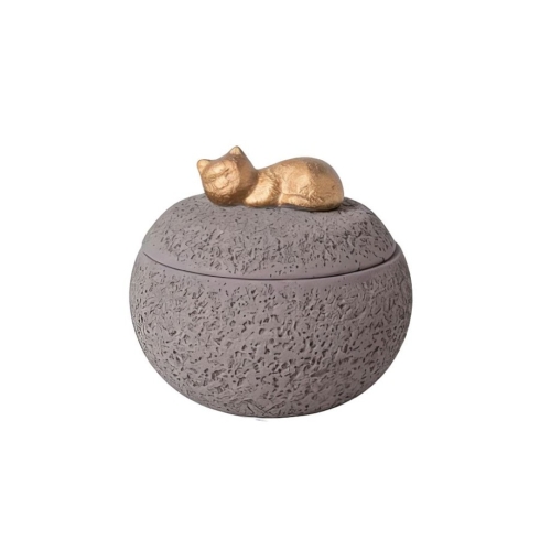 Luna Cat Memorial Urn Grey