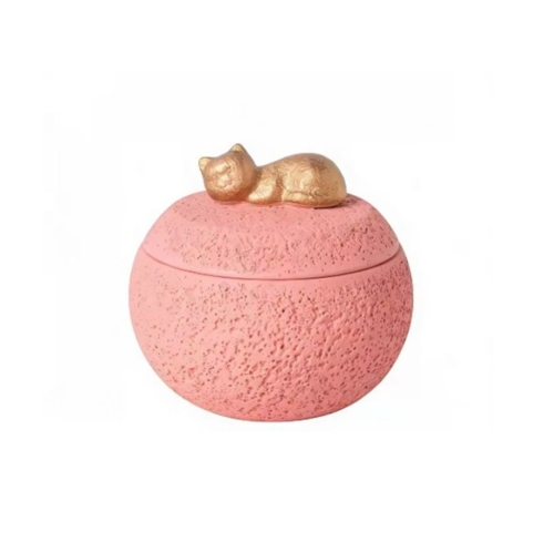 Luna Cat Memorial Urn Pink