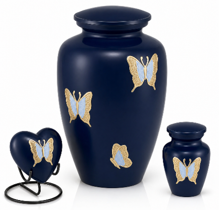 Midnight Butterfly – Blauwe Urnenset
