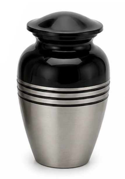 Modern Steel – Zwart/Zilver Mini Urn