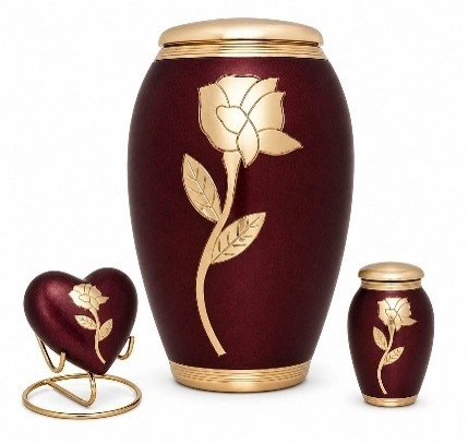 Rose of Remembrance – Bordeaux Urnenset
