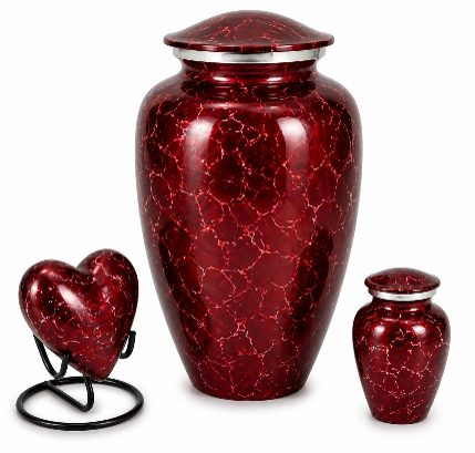 Ruby Elegance – Luxe Rode Urnenset