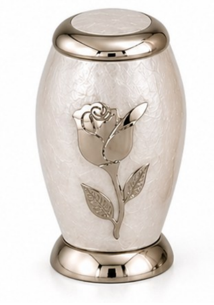 Silver Rose – Parelwitte Mini Urn